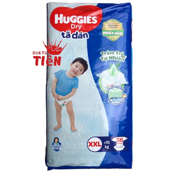BỈM - TÃ DÁN HUGGIES SIZE M76 , L68 , XL62 , XXL56