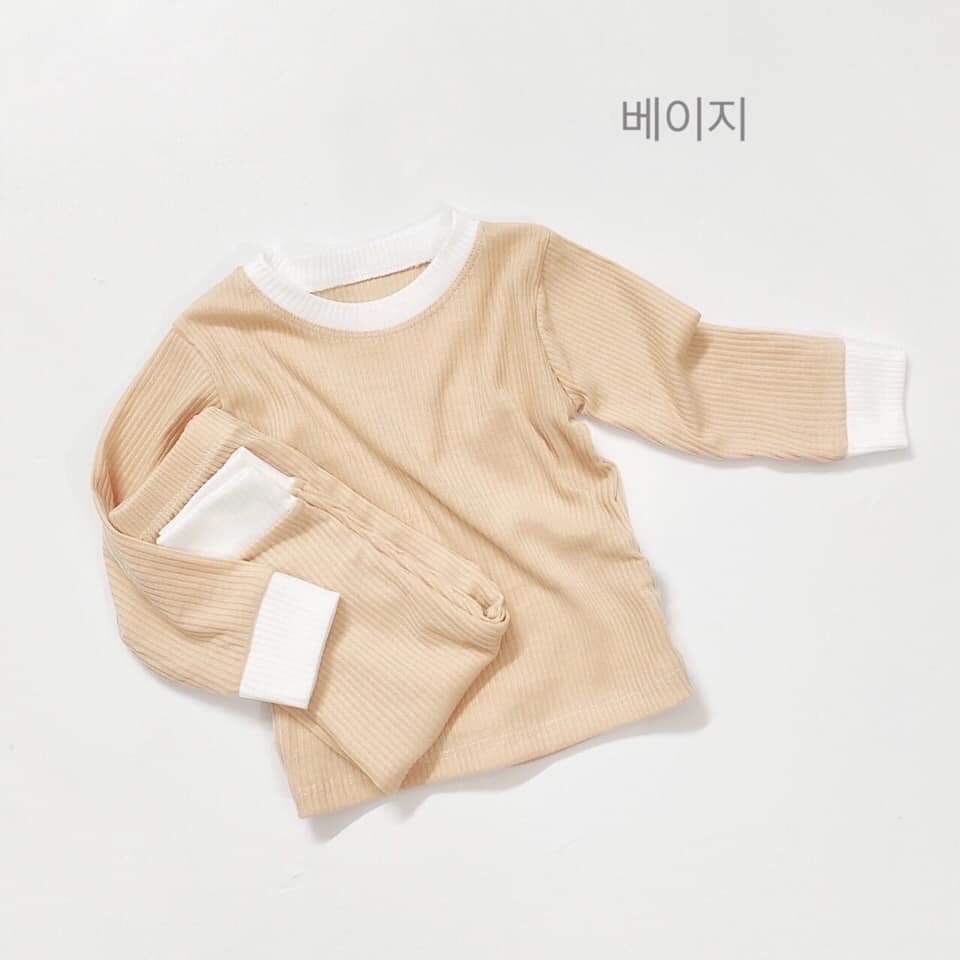 Đồ bộ thun gân dài tay bé trai - bé gái ( 8-18kg)