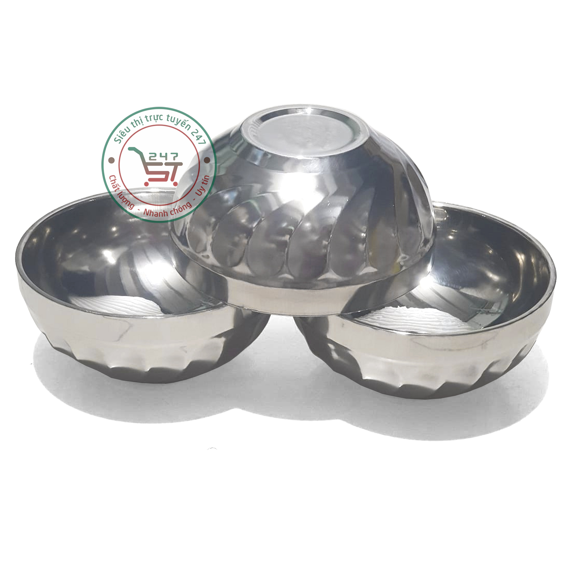 Tô chén bát ăn cơm nấu mì inox 2 lớp giữ nhiệt nhiều khích thước