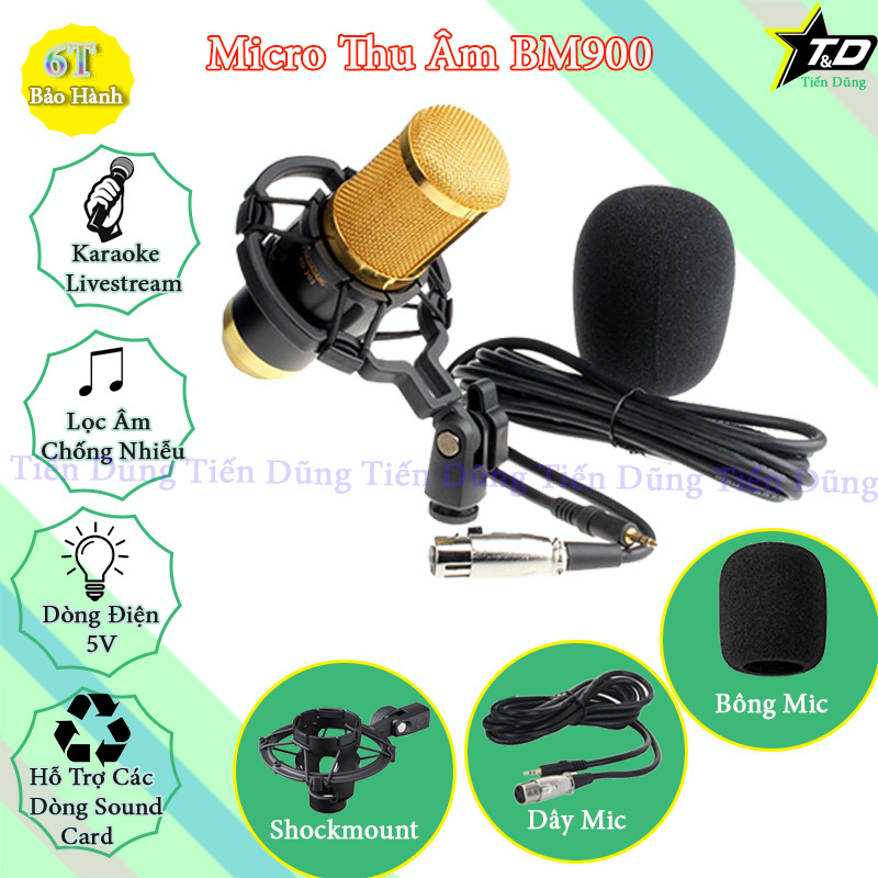 Bộ mic thu âm BM900 Sound Card XOX K10 2020 phiên bản tiếng anh chân màng- combo live stream đầy đủ đã có dây live strea