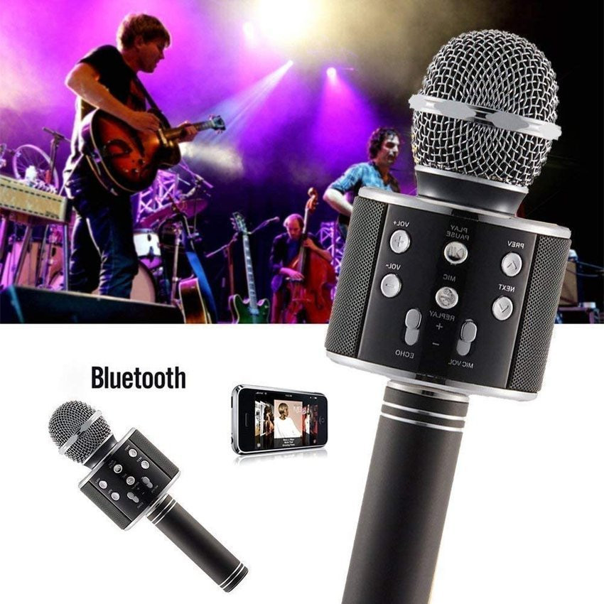 Micro Hát Karaoke Bluetooth Kèm Loa 858