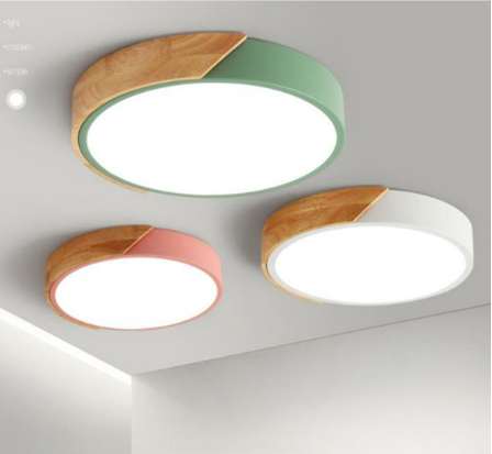 Đèn Ốp Trần Led Gỗ 3 Chế Độ