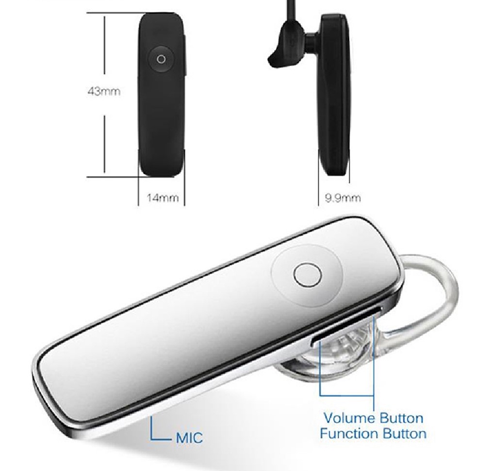 Tai nghe Bluetooth Relaxed Pro Headset Bluetooth V4.1 có nghe nhạc (Đen)