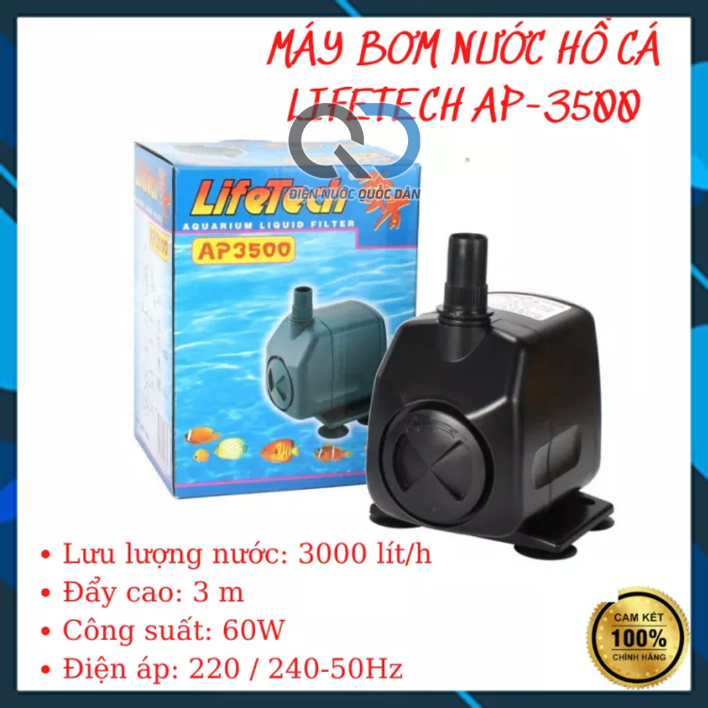 Máy bơm nước hồ cá AP3500 - Bơm chìm - Đẩy nước 3m
