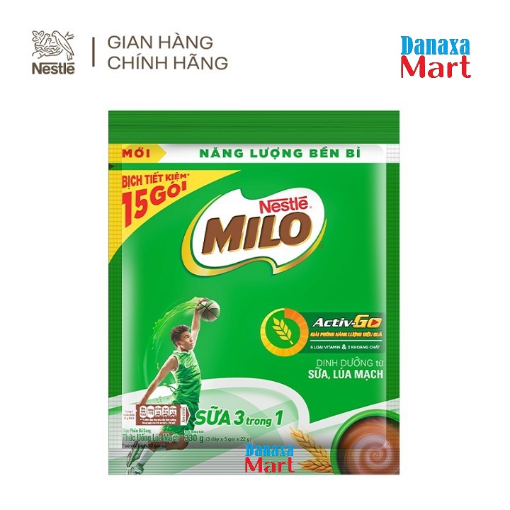 Thức uống lúa mạch Nestlé Milo nguyên chất