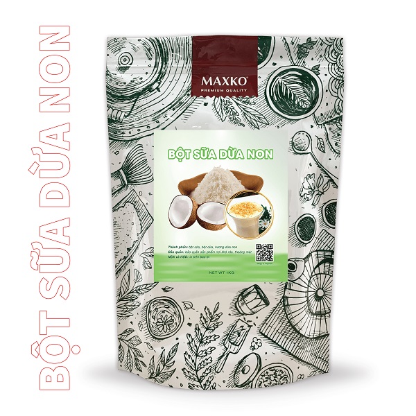 Bột sữa dừa non dùng pha chế, túi 1kg