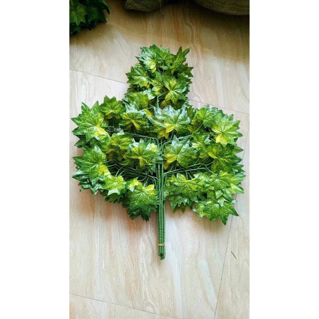 Lá cây giả - combo 12 cành Lá Phong cao cấp làm cây giả