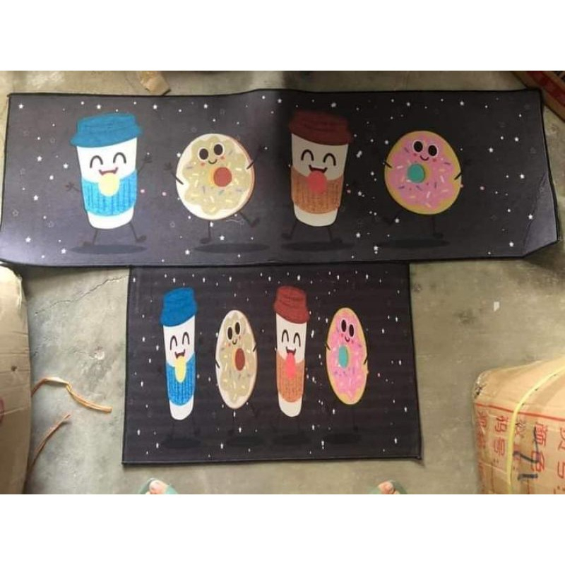 SET 2 Thảm Nhà Bếp  3D, Thảm Trải Sàn  (40*60 + 40*120 cm)