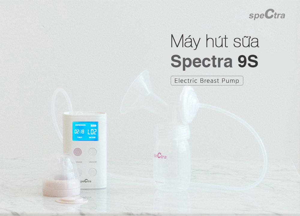 [Mới 100%] Máy hút sữa chính hãng Spectra 9S hút đôi (dùng điện và pin AA)