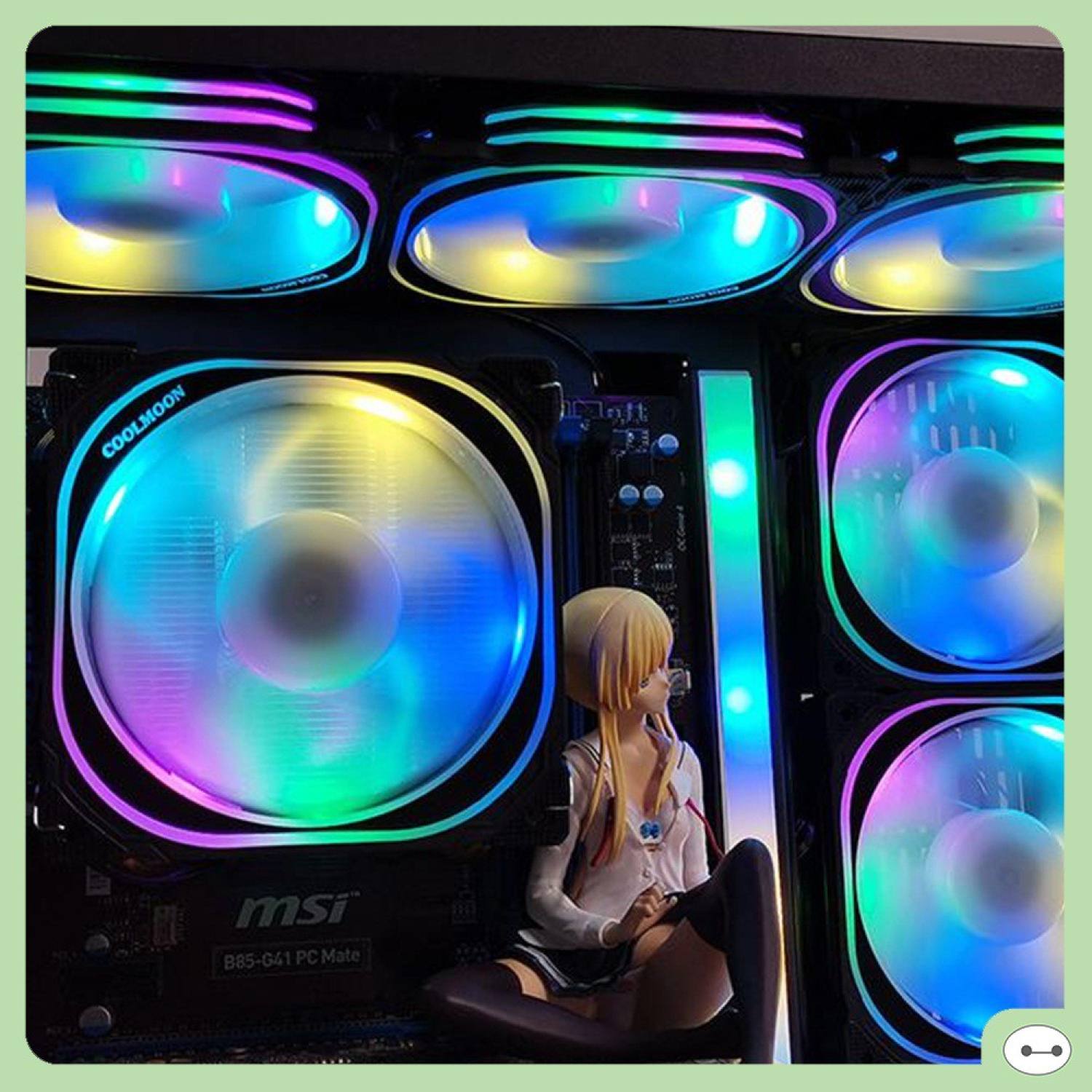 QUẠT LED FAN LED CASE COOLMOON U1 LED RGB 12CM