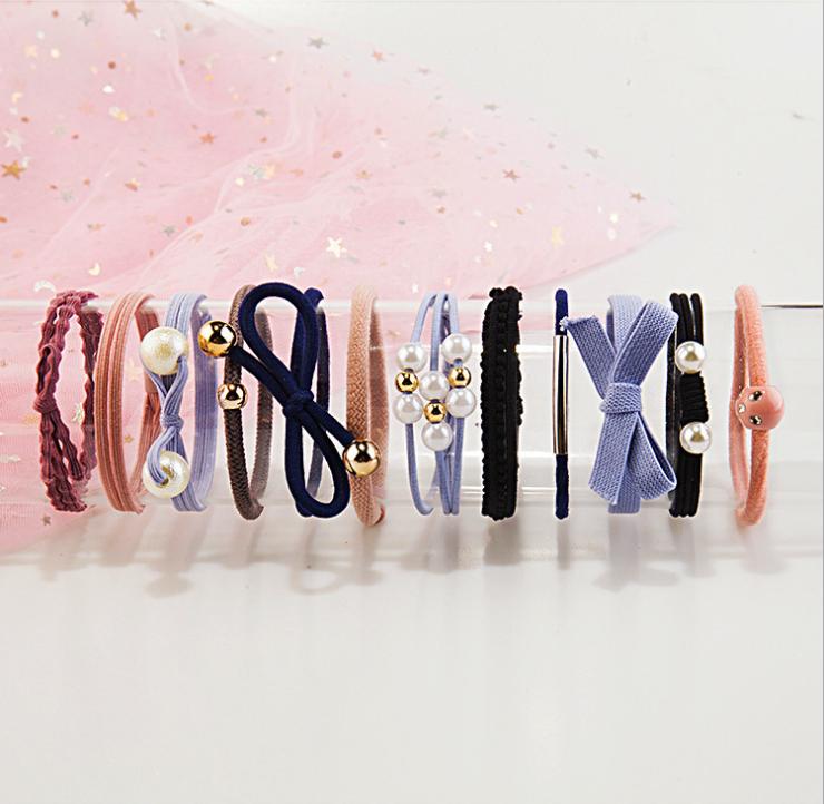 Sét 12 Thun Cột Tóc Hàn Quốc Dễ Thương - Bộ ( không hộp ) set 12 dây chun cột tóc phong cách Hàn Quốc