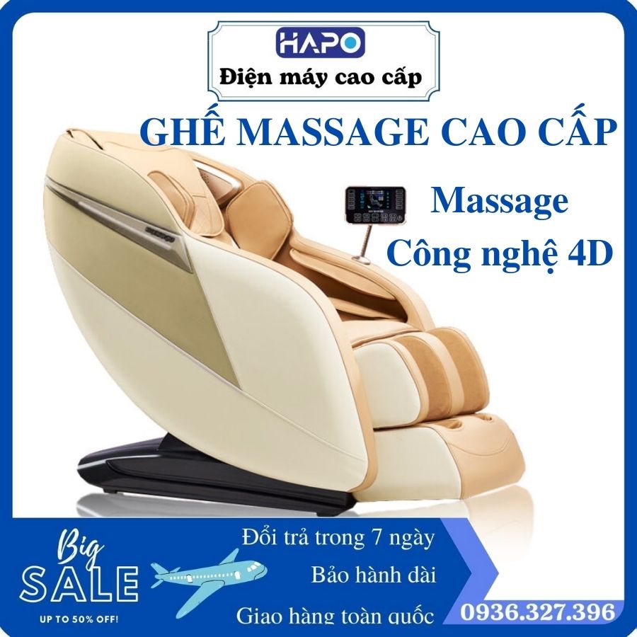 Ghế massage toàn thân cao cấp Nhật Bản, máy mát-xa trị liệu toàn thân, Công nghệ 4D, trục SL, Chế độ không trọng lực, Chế độ kiểm tra sức khỏe, đo nhịp tim, nồng độ oxy trong máu, Bảo hành dài