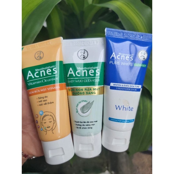 3 loại - Kem rửa mặt Acnes 25g