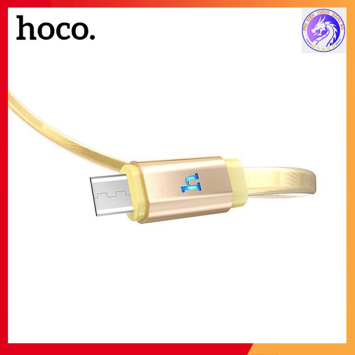Cáp sạc nhanh hợp kim nhôm có đèn báo lightning 2.4a hoco upl12 - dài 1.2m 2m