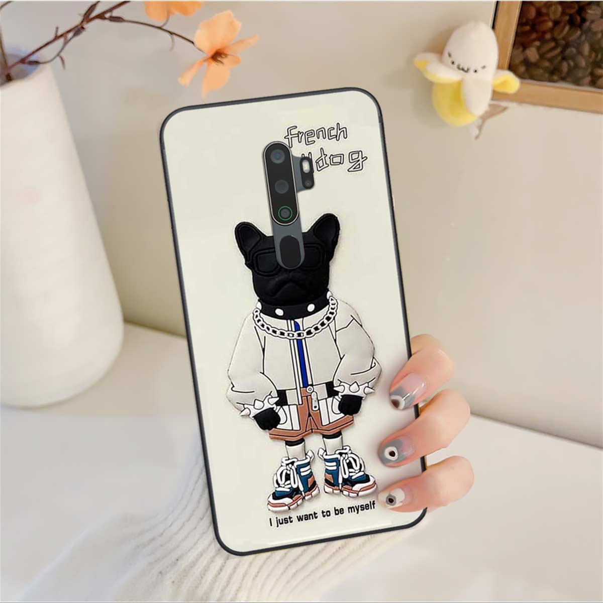 Ốp lưng điện thoại Oppo A5 2020 / A9 2020 hình trái tim đen trắng nghệ thuật, chú chó thời trang, kaws gấu cute, vỏ ốp lưng silicon mủ dẻo rẻ bền đẹp