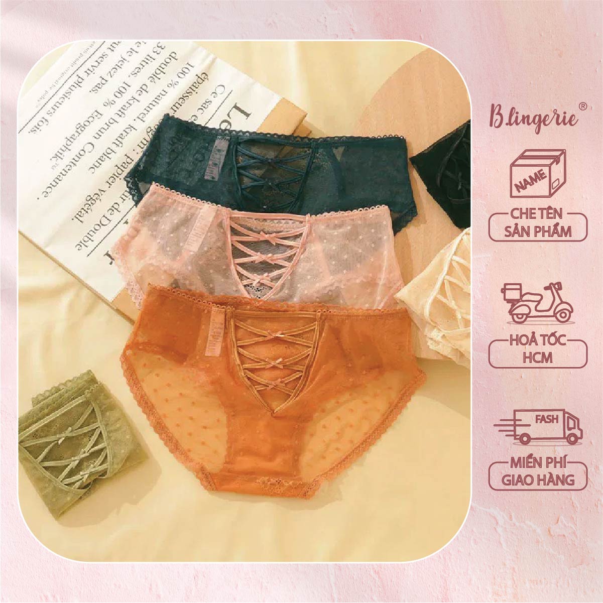 Quần Lót Đan Dây Chéo - B.Lingerie