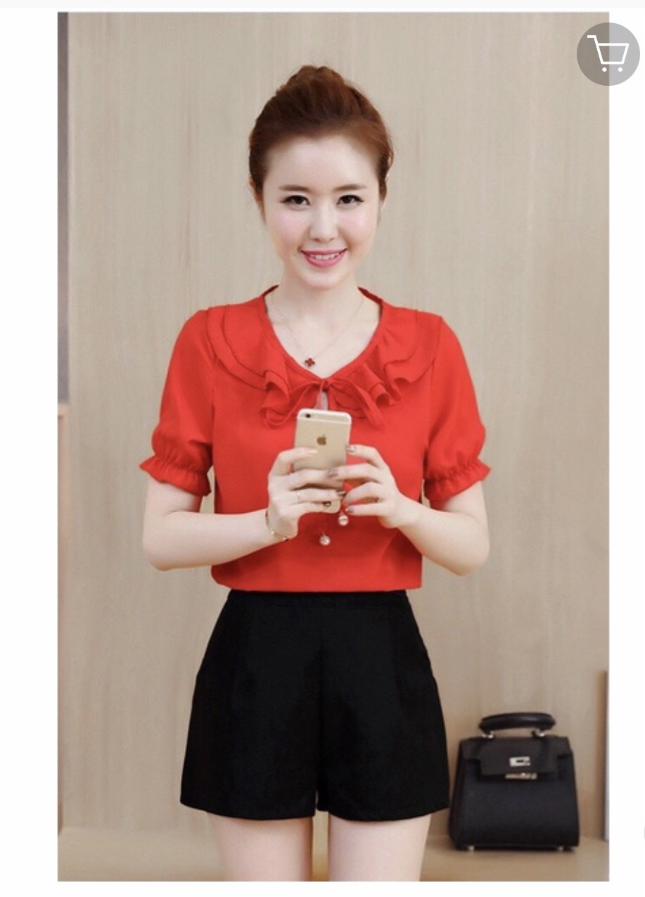 Áo kiểu nữ tay bo nhiều màu fullsize