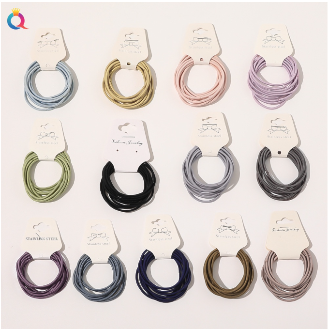 Set 100 dây cột tóc màu pastel