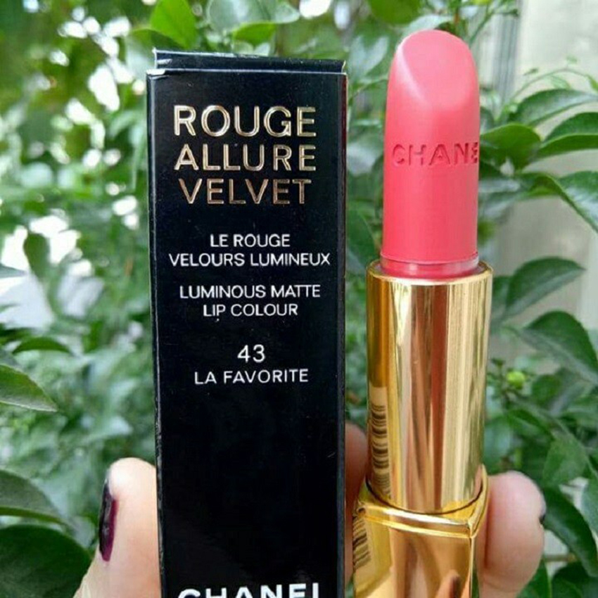 Son Chanel Rouge Velvet màu 43 La Favorite  vonshopvn