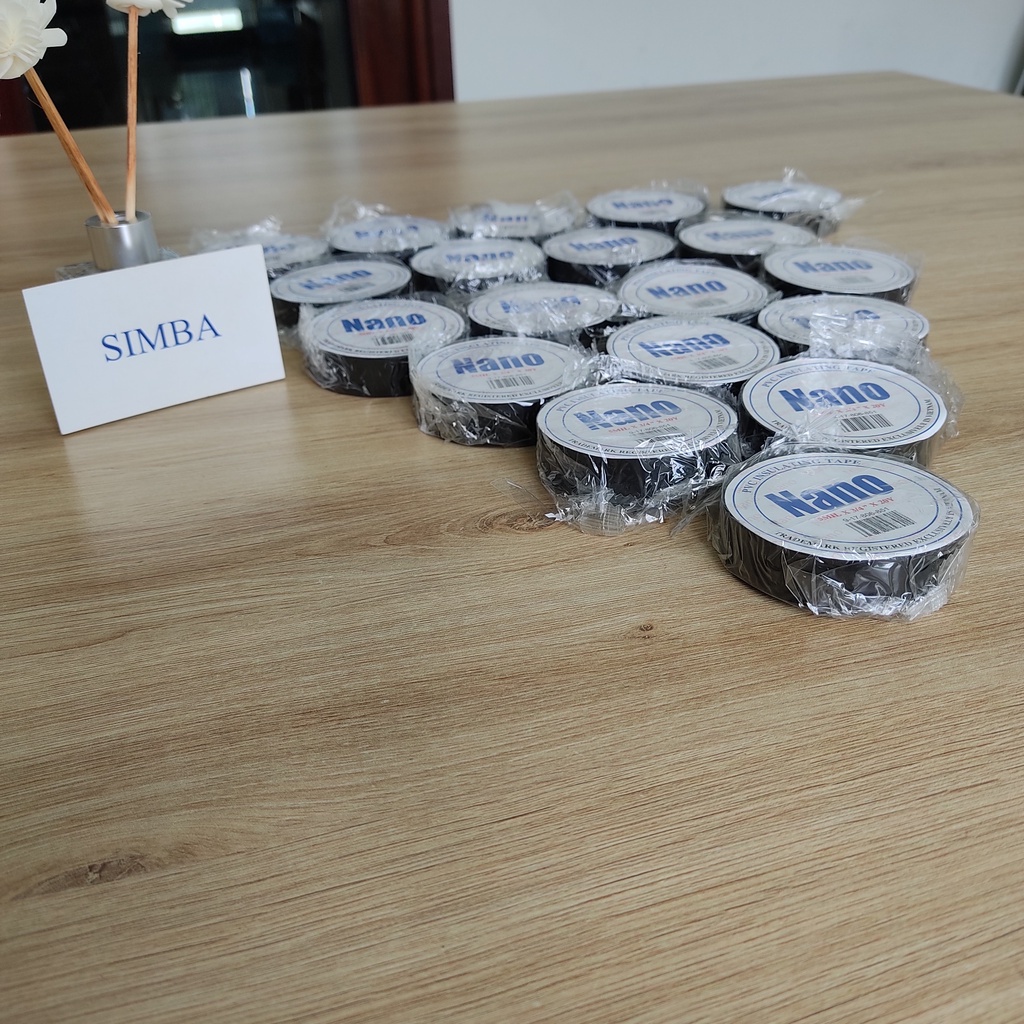 1 cuộn băng keo điện băng dính điện chuẩn điện lực nano 20 yard đen vnsx