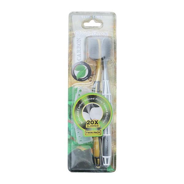 [Siêu thị WinMart] - Bộ 2 bàn chải đánh răng Oral-Clean Carbon Slim Soft (Màu ngẫu nhiên)