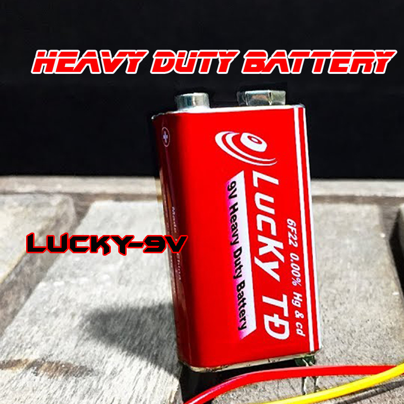 Pin 9V hãng Lucky - Pin vuông 9V (Sỉ Inbox - Cực rẻ)