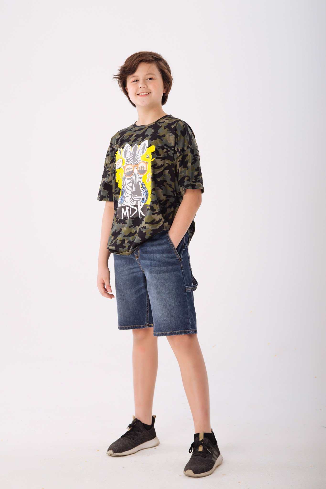 Quần Short jeans Bé Trai M.D.K Carpenter Denim Bermuda
