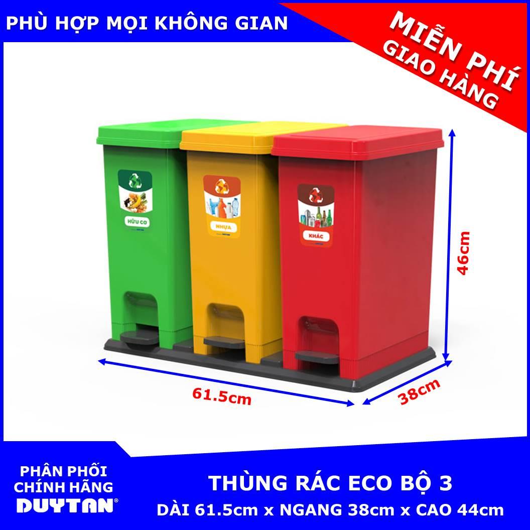 Thùng rác duy tân eco bộ 3