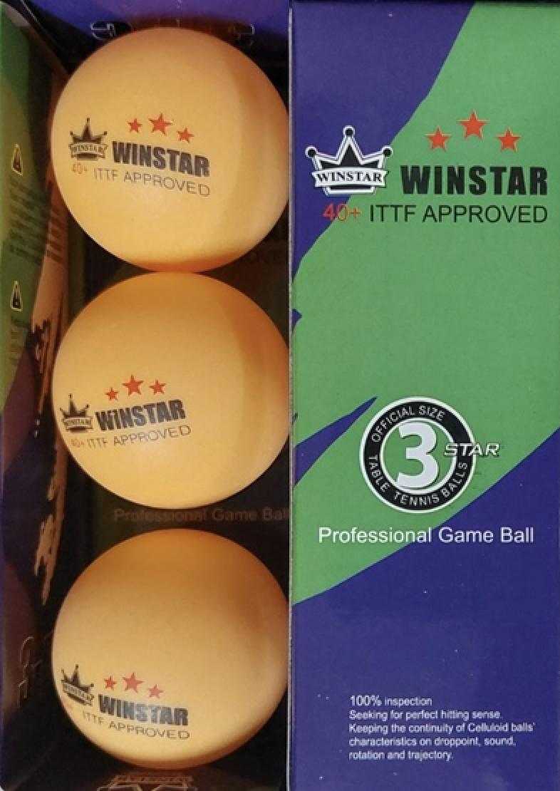 Hộp 3 quả / 6 quả bóng bàn winstar 3 sao, banh bóng bàn chất lượng tốt