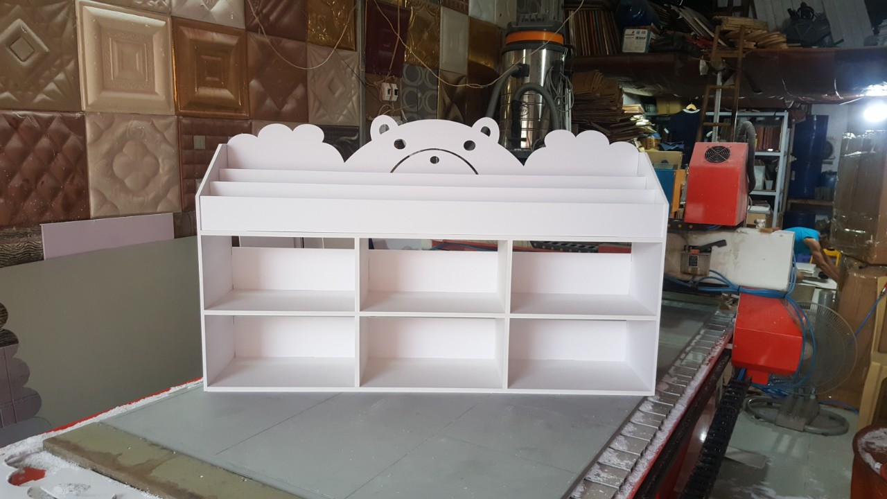 Kệ sách cho bé hai tầng ngăn chứa đồ ( Size vừa)