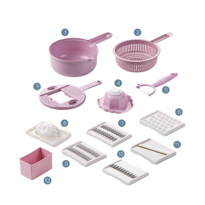 Tooling planed shredded radish fruit multifunction 8 in 1