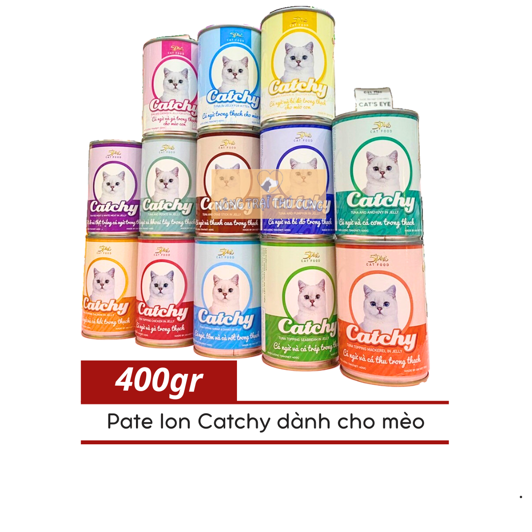 Pate Cho Mèo Catchy Lon 400g - Đủ Vị - [Nông Trại Thú Cưng]