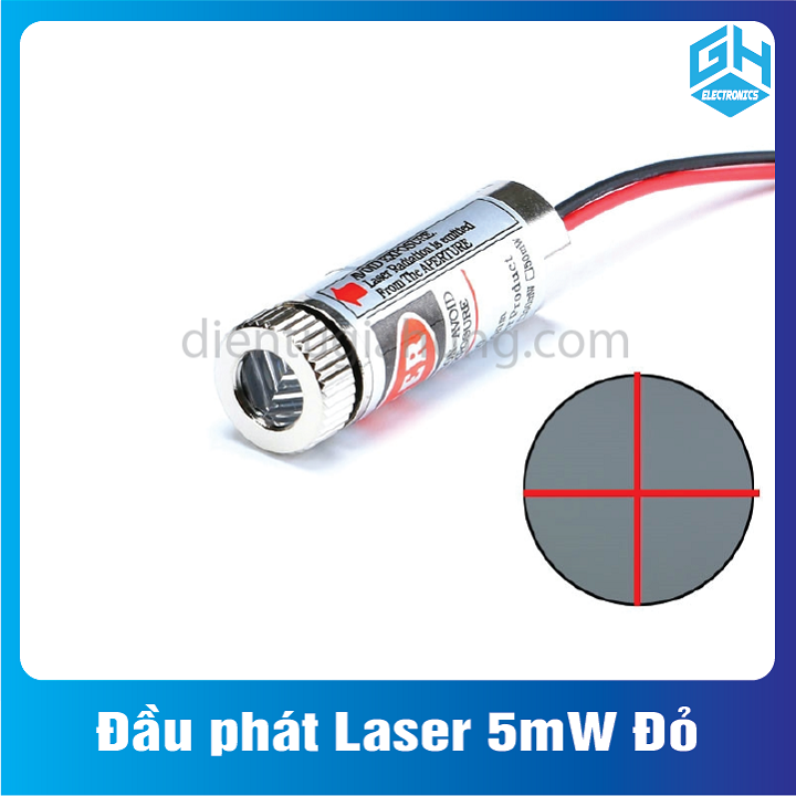 Đầu phát Laser 5mW Đỏ nhiều loại