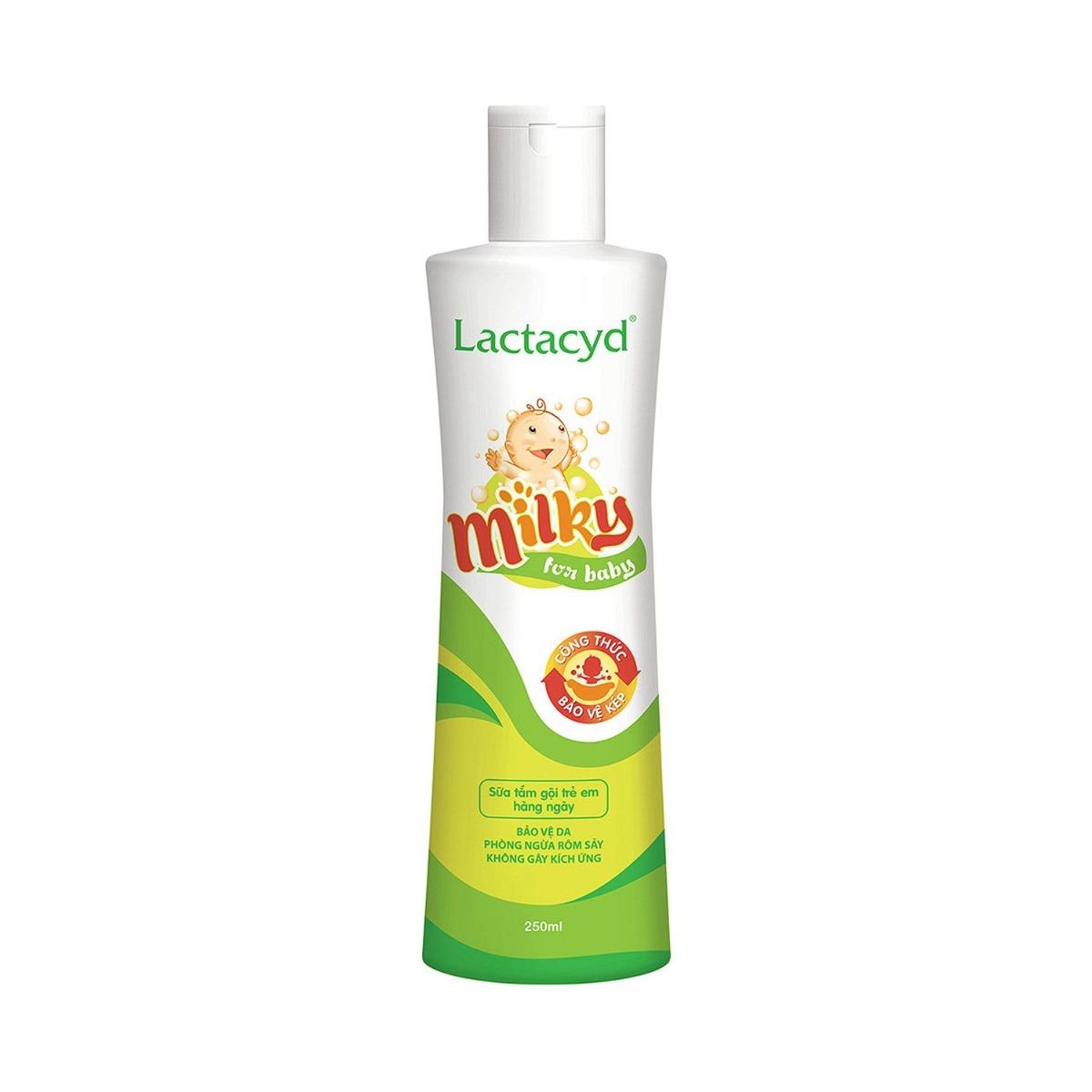 [HCM]Sữa tắm gội em bé Lactacyd milky 250 ml