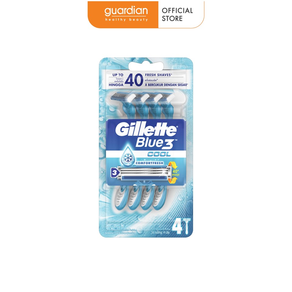 Dao Cạo RâuGILLETTE Blue3X Cool - Hộp4 Cây