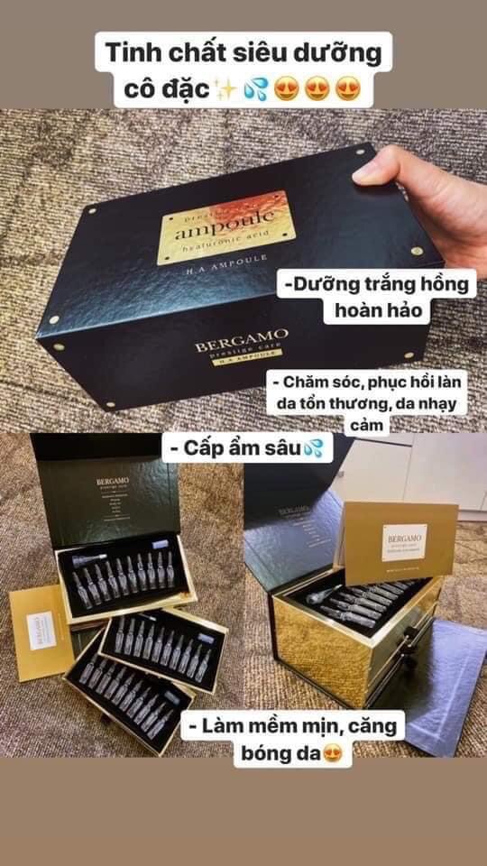 SET AMPOULE  BÀO GỐC TƯƠI BẺGAMO HÀN QUỐC