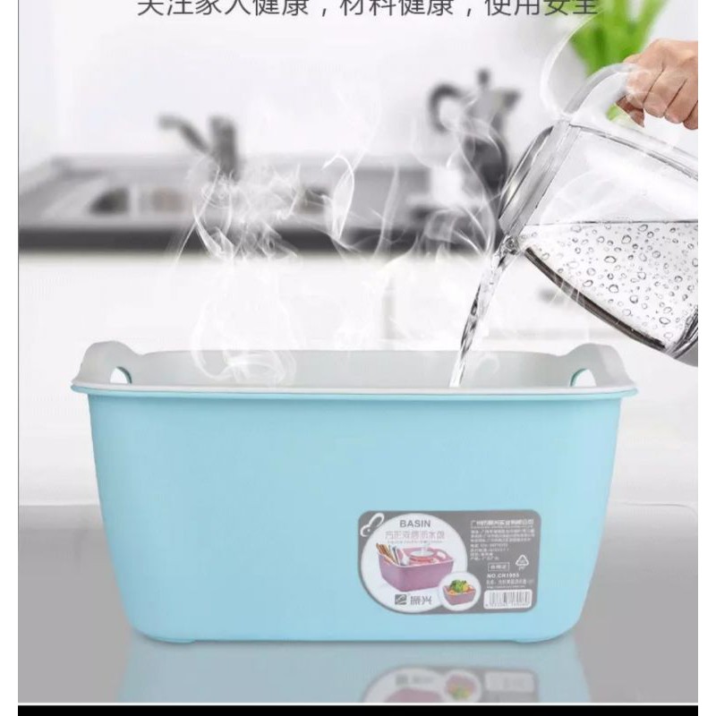 Bộ chậu rổ 2 lớp kiểu Hàn cao cấp 1321