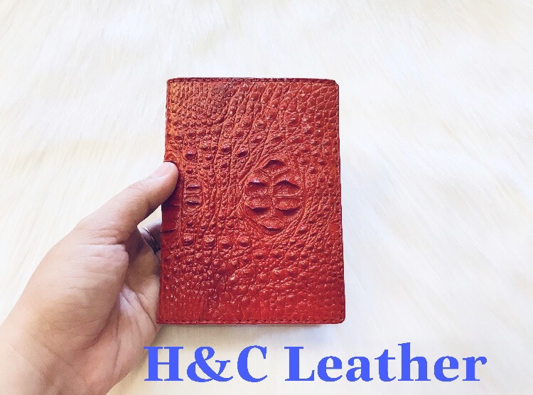 [Ảnh thật] Ví passport da cá sấu thật 100%