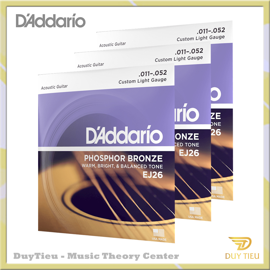 D'addario EJ26 - Custom Light Acoustic Guitar Strings - DuytieuGuitar DT020