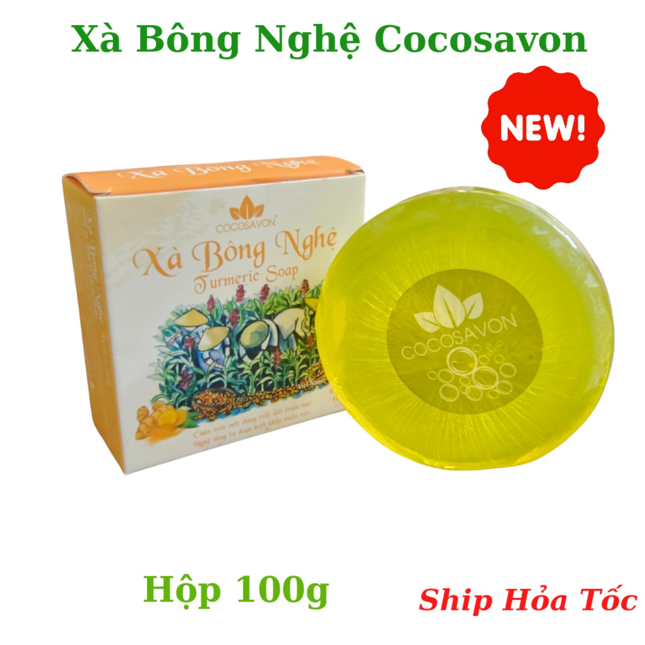 Xà bông tắm nghệ Cocosavon 100gr