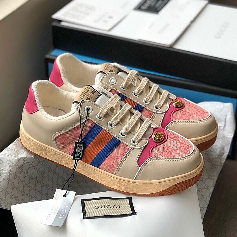 Giày nữ Sneaker Guccci Screener leather ( GC hải tú)