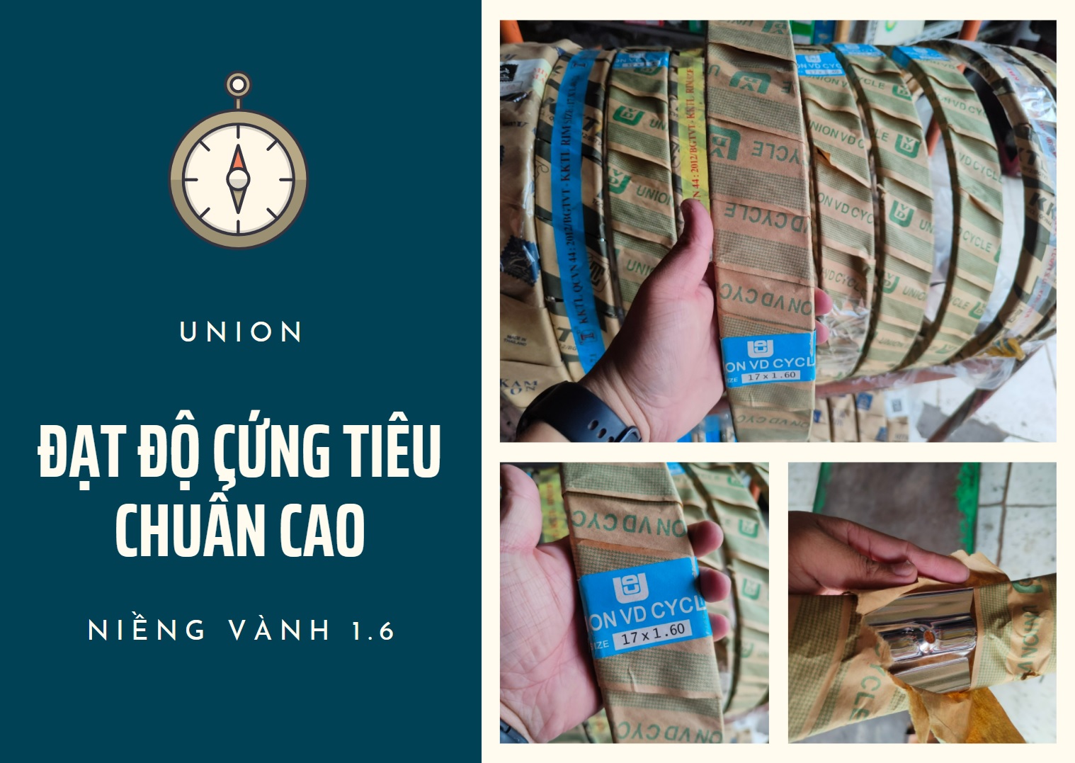 Niềng vành xe Future, RS bánh sau Union 1.6