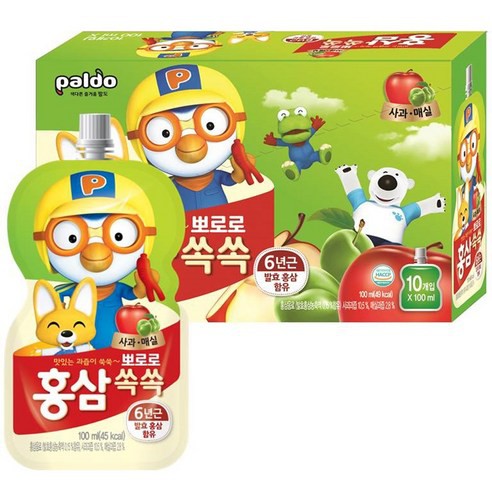 Nước Hồng Sâm Paldo Pororo Vị Táo 100ml