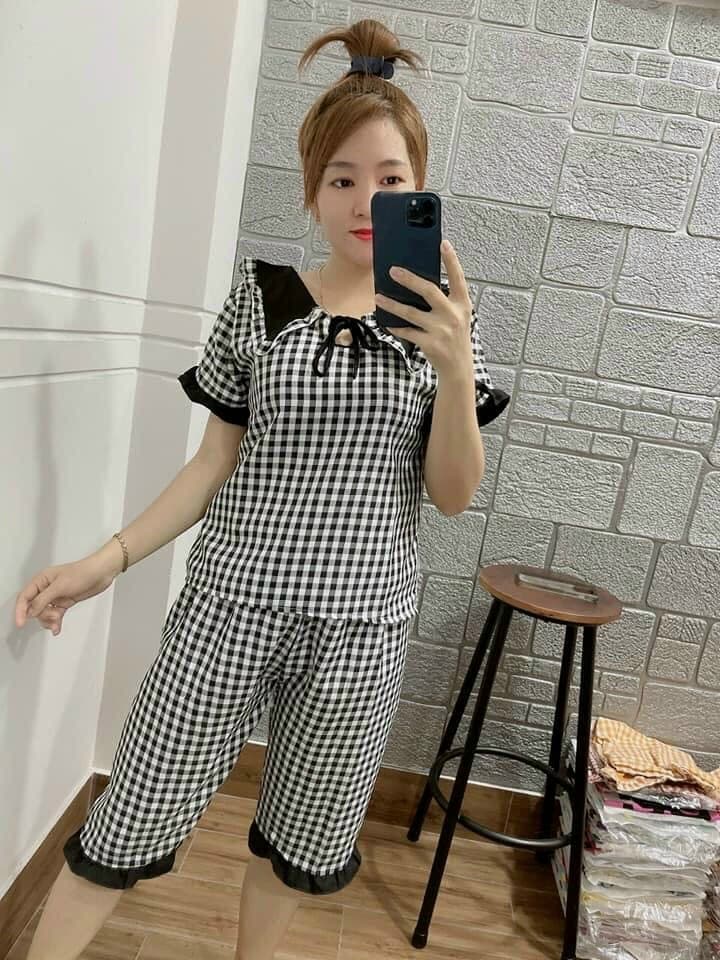 [HCM]ĐỒ BỘ NỮ KATE LỤA CARO, QUẦN LỮNG, 37 -> 57kg