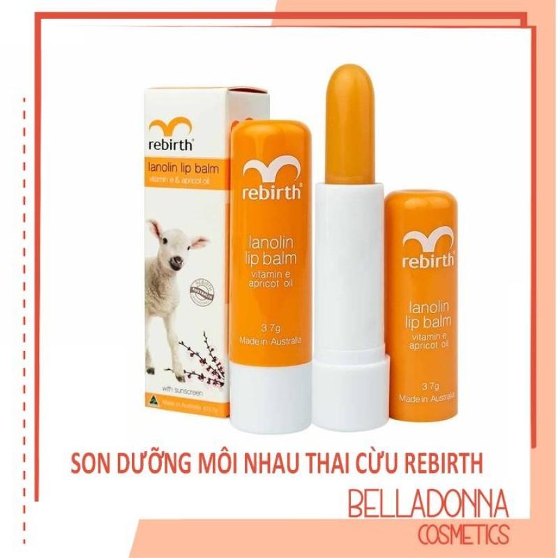 Son dưỡng môi chiết xuất nhau thai cừu Rebirth Lanolin Lip Balm 3.7g