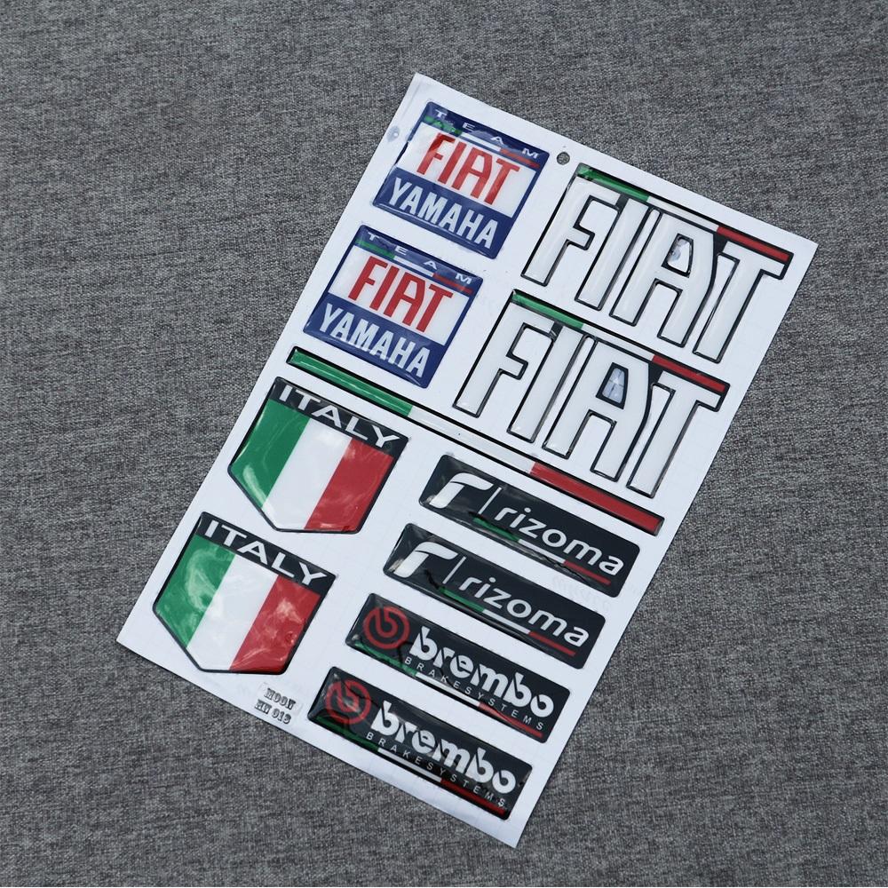 [HCM]Tem logo FIAT dán trang trí xe máy SIÊU ĐẸP ( ĐỦ LOGO)