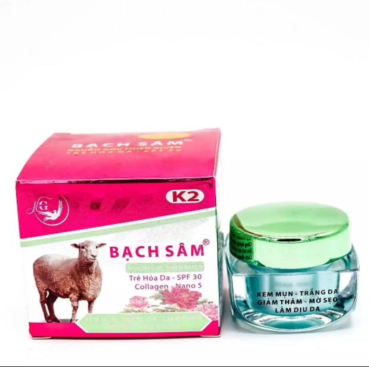 [HCM]Kem Mụn - Xoá Thâm - Mờ Sẹo Bạch Sâm K2 18g