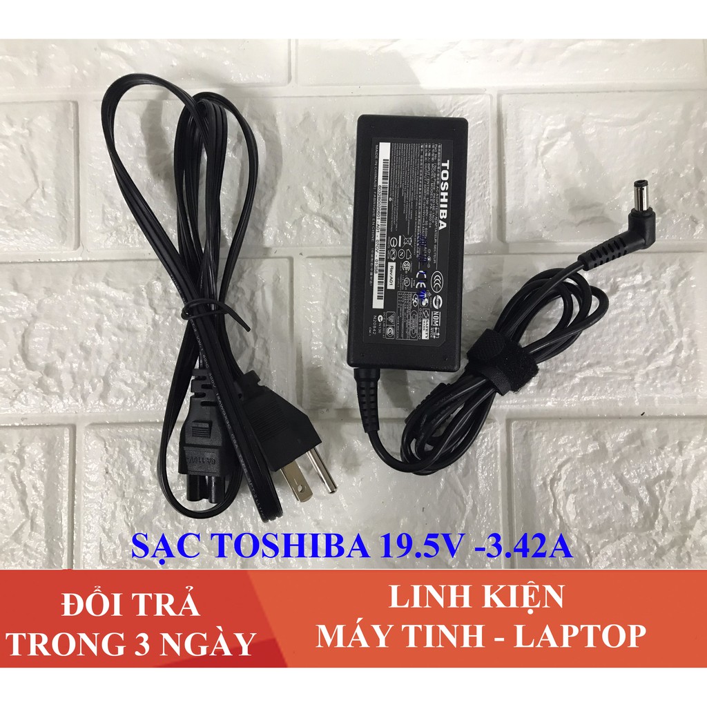 ❎ sạc laptop toshiba 19v - 3.42a - 65w kèm dây nguồn ❎