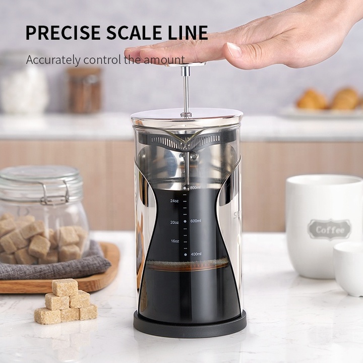 Bình pha cà phê kiểu Pháp French Press Shardor FP515S - Bảo hành 12 tháng
