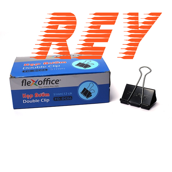 Hộp 12 cái kẹp bướm 25mm 32mm 41mm 51mm thiên long flexoffice fo-dc03 fo-dc04 fo-dc05 fo-dc06